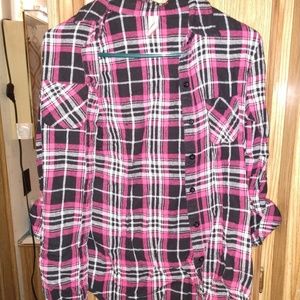 Pink and black flannel